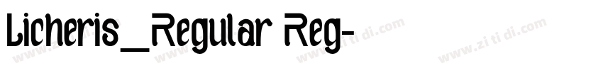 Licheris_Regular Reg字体转换
